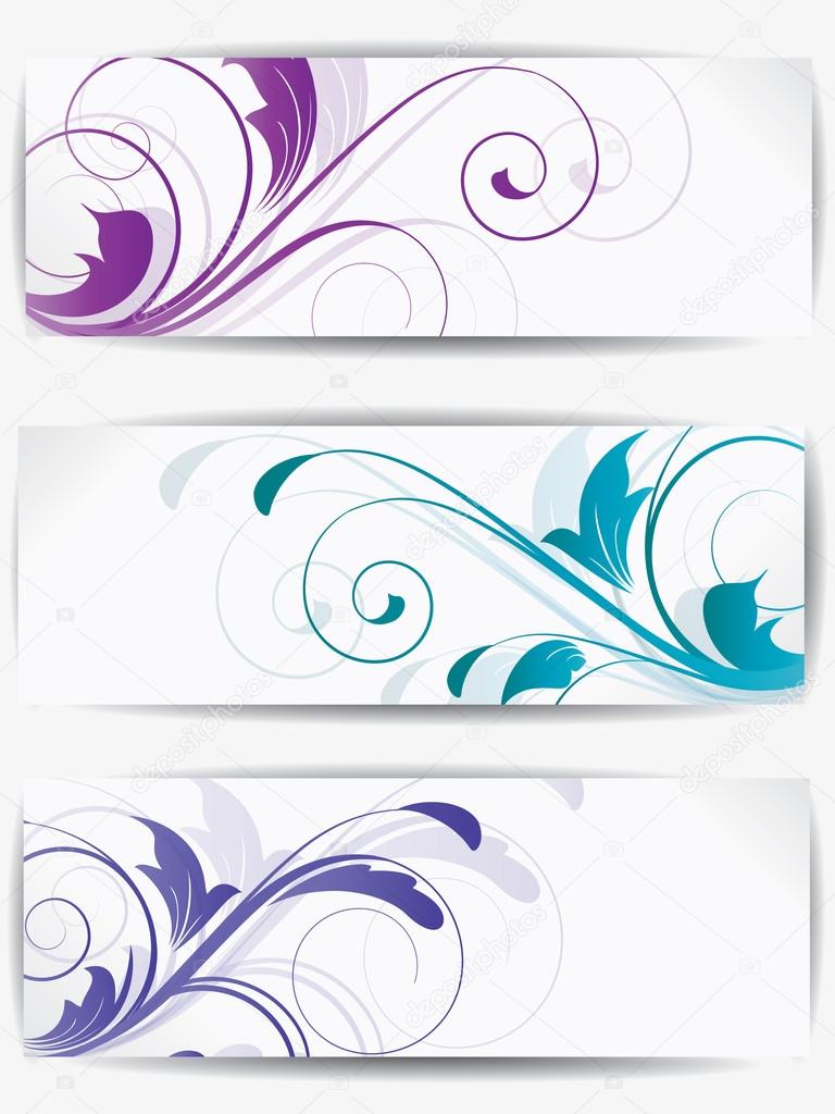 Abstract floral background for design with swirls