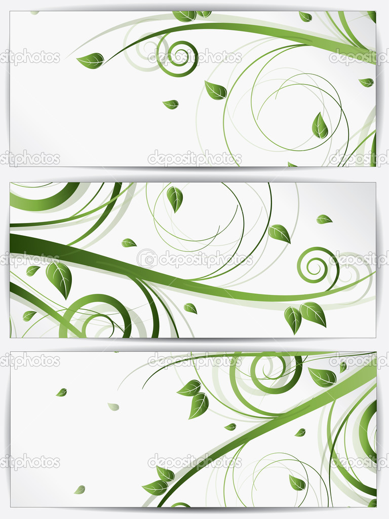 Abstract floral background for design with swirls