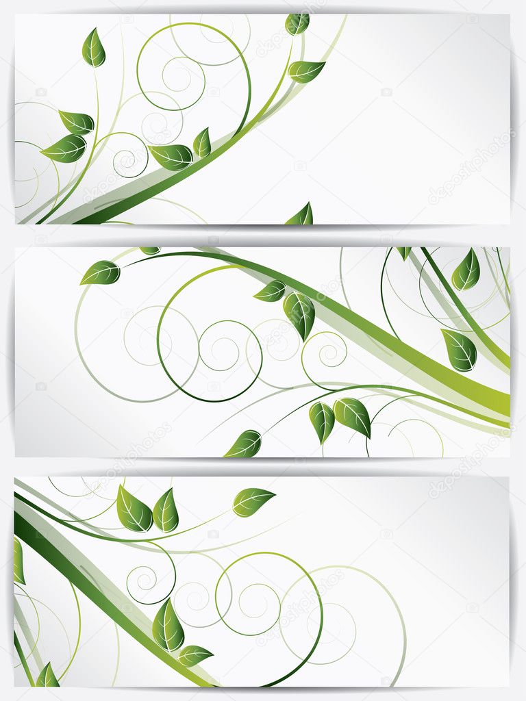 Abstract floral background for design with swirls