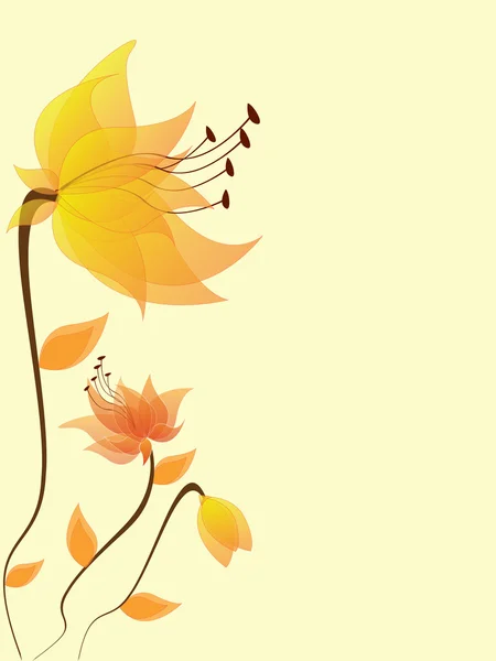 花のある花の背景 — ストックベクタ
