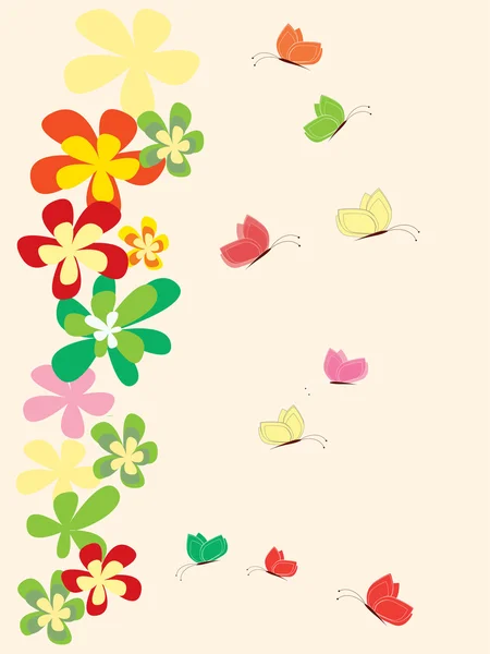 Fond floral avec des fleurs — Image vectorielle