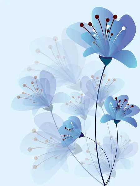 Fundo floral com flores — Vetor de Stock