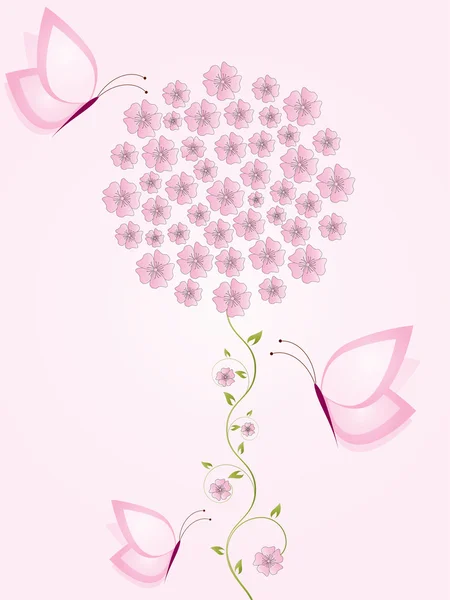 Fundo floral com flores — Vetor de Stock