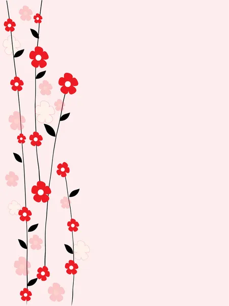 Fondo floral con flores — Archivo Imágenes Vectoriales