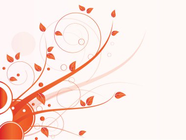 çiçek Mevsimlik arka plan swirls ile