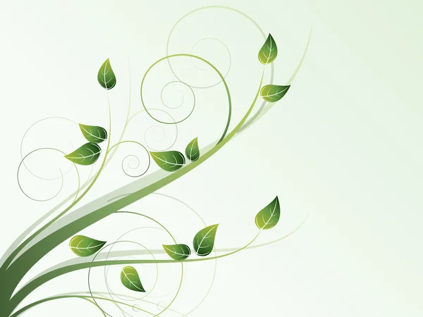 Çiçek Mevsimlik arka plan swirls ile — Stok Vektör
