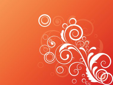 çiçek Mevsimlik arka plan swirls ile