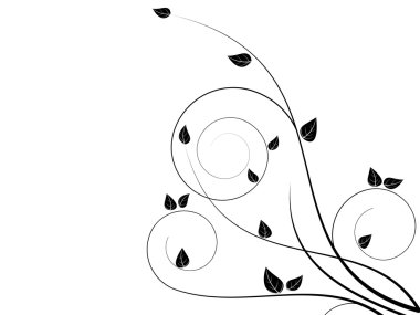 çiçek Mevsimlik arka plan swirls ile