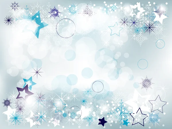 Elegant jul abstrakt bakgrund med snöflingor — Stock vektor