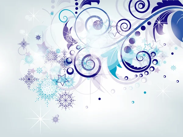 Elegante fundo abstrato de Natal com flocos de neve — Vetor de Stock