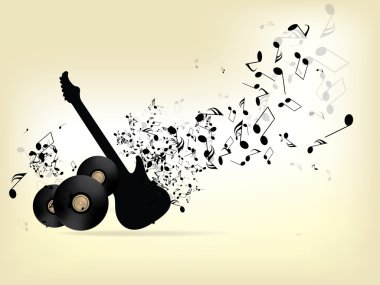 gitar ile soyut grunge müzik arka plan