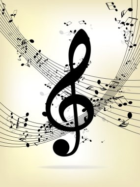 Notalarla soyut müzik arkaplanı