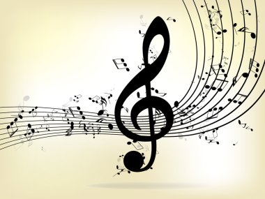 Notalarla soyut müzik arkaplanı