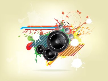 soyut müzik arka plan ses hoparlör ile