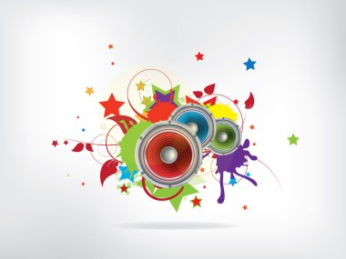 soyut müzik arka plan ses hoparlör ile
