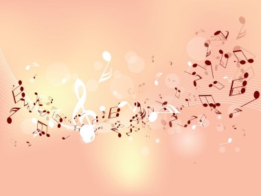 renkli müzik notaları ile soyut tasarım arka plan