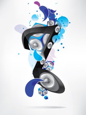 soyut müzik backgroud notlar