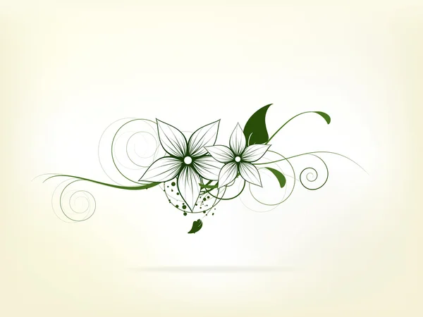Éléments floraux et fleurs de printemps — Image vectorielle