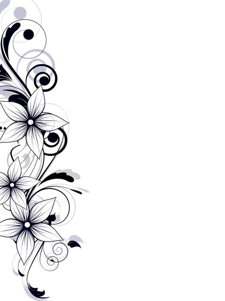 Fond abstrait avec des éléments d'ornement floral — Image vectorielle