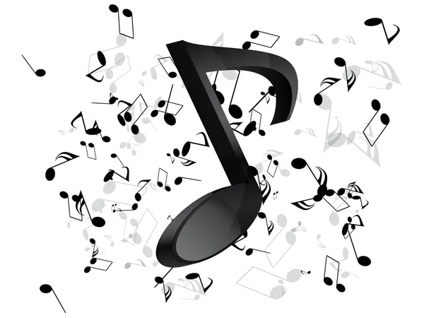 Fond musical avec notes — Image vectorielle