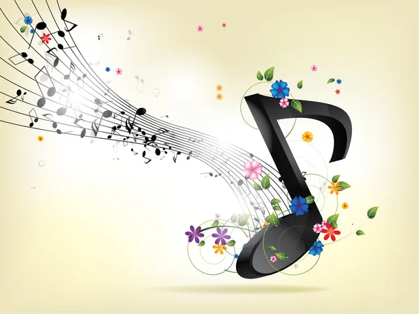 Backgroud musicale astratto con note — Vettoriale Stock