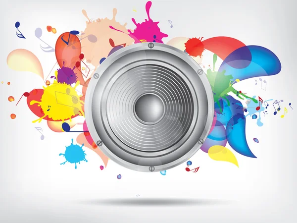 Music background with subwoofer — Stock Vector