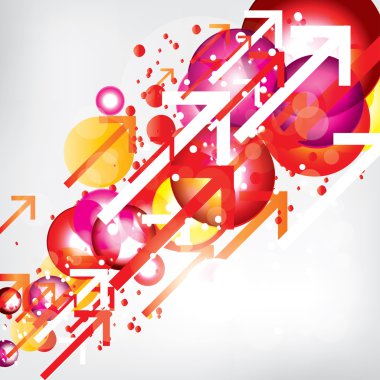 Renkli elementlerle soyut arkaplan