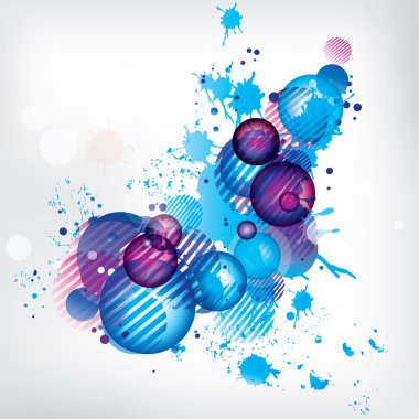 Renkli elementlerle soyut arkaplan