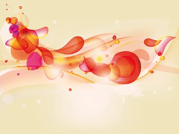 Colorful abstract background with red yellow bubbles — Stock Vector