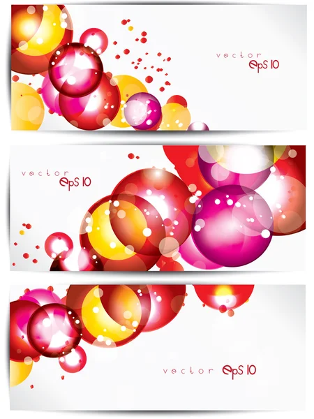 Set of abstract colorful web headers and cards — Stock Vector