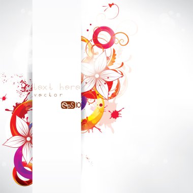 Çiçek elementleriyle soyut arkaplan