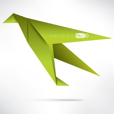 Origami kağıt kuş arka plan üzerinde