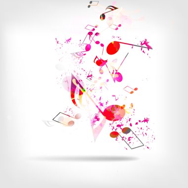 notalarla soyut müzik arkaplanı