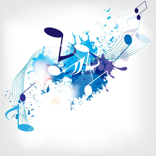 Fondo musical abstracto con notas — Vector de stock