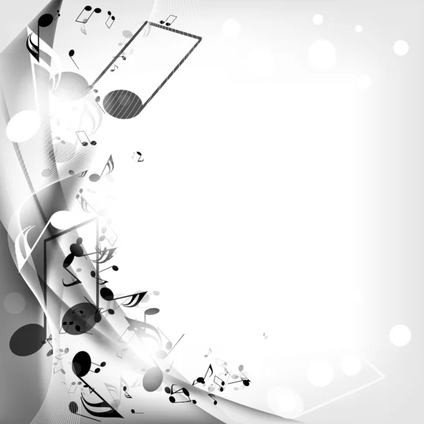 Fond musical abstrait avec des notes — Image vectorielle