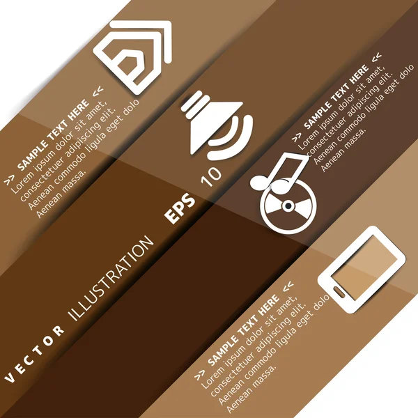 Leer für Text mit Infografik-Elementen und Web-Icons — Stockvektor