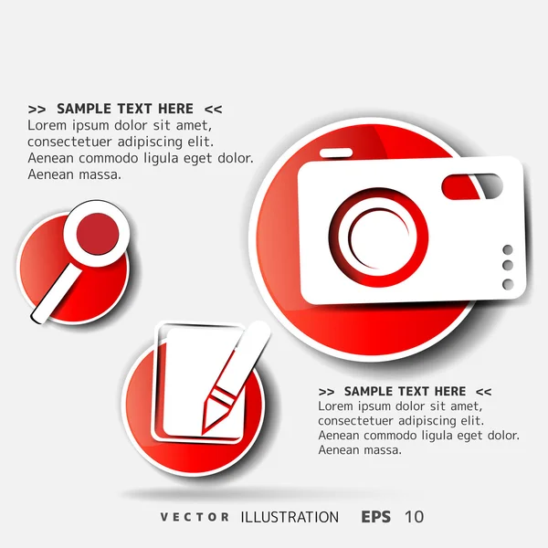 Blanco para texto con iconos — Vector de stock