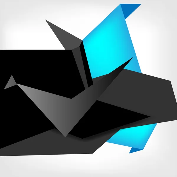 Papel poligonal origami burbujas de habla — Vector de stock