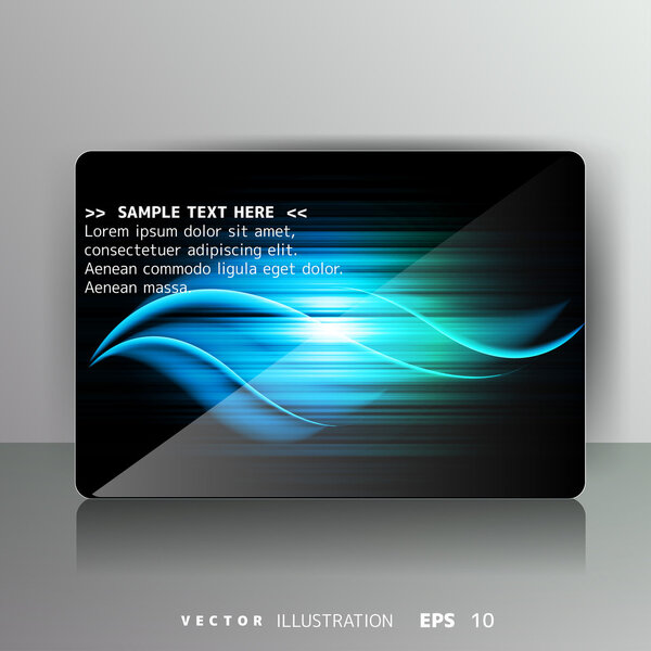 Card with colored lines