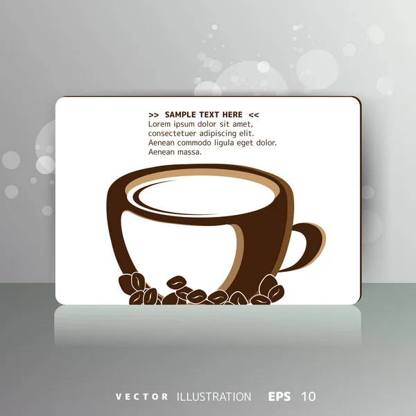 Card with cup of coffee or tea — Stock Vector