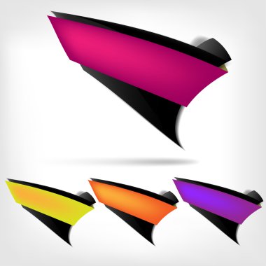 poligonal origami konuşma balonları