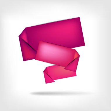 poligonal origami konuşma balonları