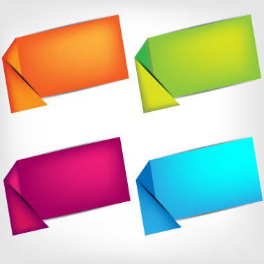 poligonal origami konuşma balonları