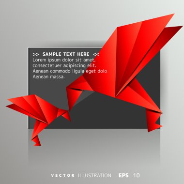 Origami kağıt kuş