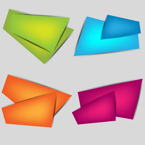 Bolhas de discurso origami poligonal — Vetor de Stock