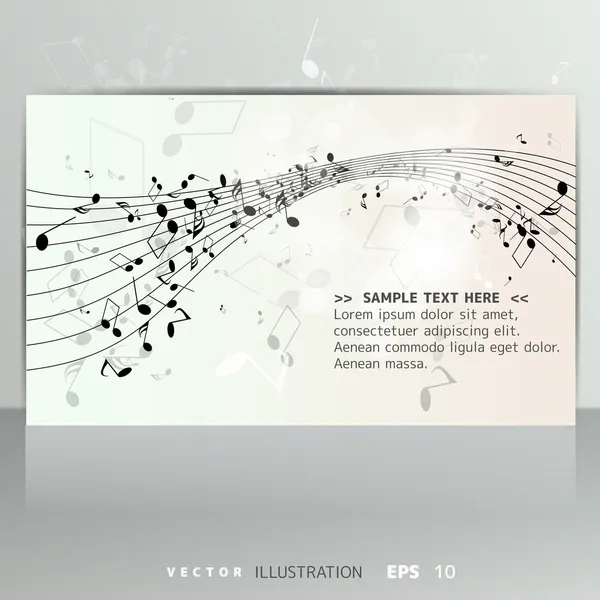 müzik notaları ile kart