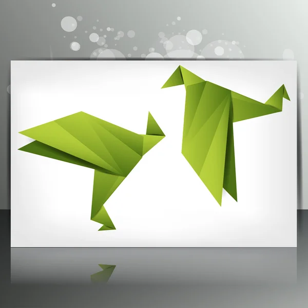 Origami papír pták — Stockový vektor