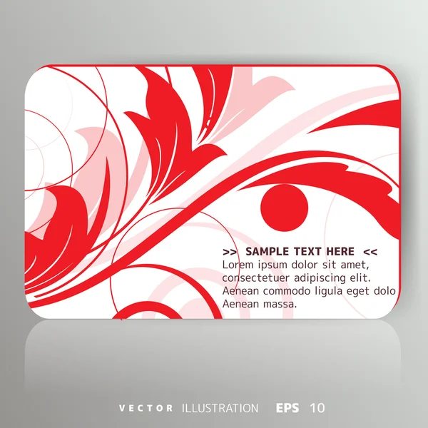 Tarjeta con fondo floral — Vector de stock