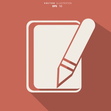 Not defteri web simgesi, düz tasarım