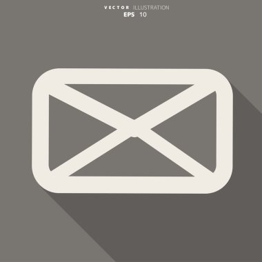 Web mektup simgesi, düz tasarım
